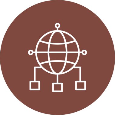 Küresel ağ kutsal kişilerin resmi. vektör çizim