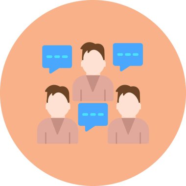 Konuş. Web simgesi basit illüstrasyon