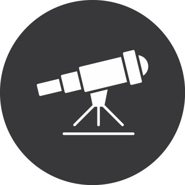 Stargazing 'in Vektör İllüstrasyonu, Basit Simge