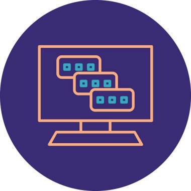 Bilgisayar. Web simgesi basit illüstrasyon