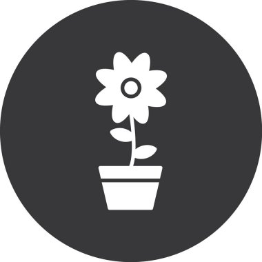 Bitki. Web simgesi basit illüstrasyon