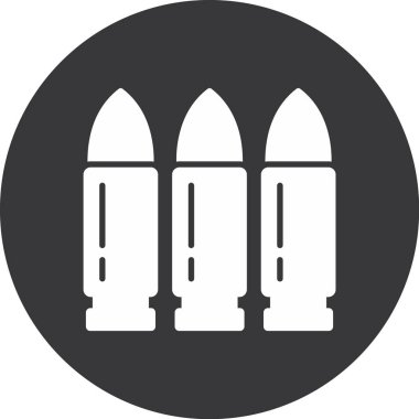 Kurşunlar. Web simgesi basit tasarım