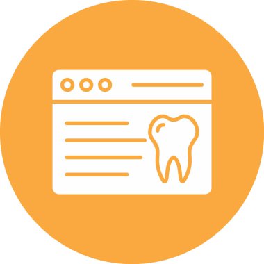 Diş. Web simgesi basit illüstrasyon