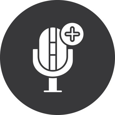 Podcast. Web simgesi vektör illüstrasyonu