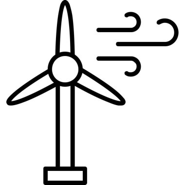 Rüzgar Türbini vektör çizim