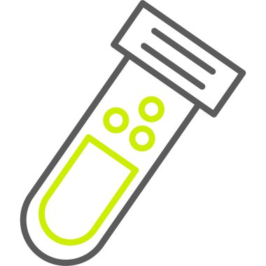 DNA, illüstrasyon, beyaz arkaplan üzerinde vektör içeren test tüpü.