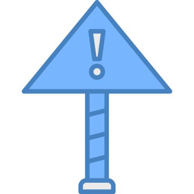 Yol tabelası. Web simgesi basit illüstrasyon