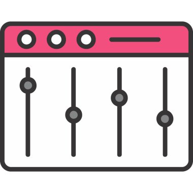 Müzik simgesi vektör illüstrasyonu