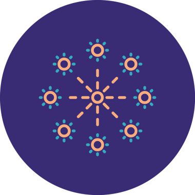 Kar tanesi. Web simgesi basit illüstrasyon