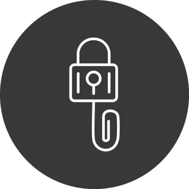 Kilit modern simgesinin vektör illüstrasyonu