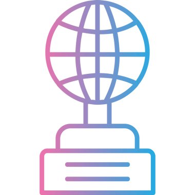 Küre. Web simgesi basit illüstrasyon