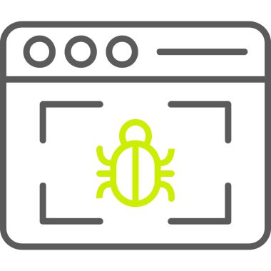 Hata virüsü simgesi, vektör illüstrasyon tasarımı