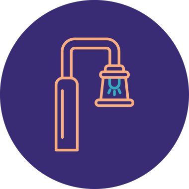 Su ısıtıcı simgesinin vektör illüstrasyonu