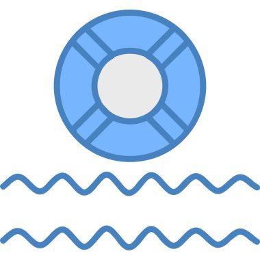 Yüzmek. Web simgesi basit illüstrasyon