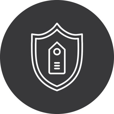 Kalkan simgesinin vektör illüstrasyonu