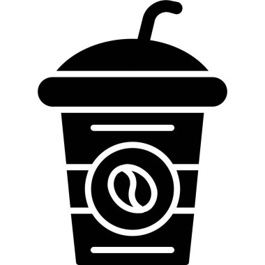 Bardak içecek ikonu. vektör illüstrasyonu