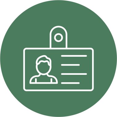 Kimlik kartının vektör illüstrasyonu