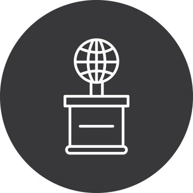 Dünya simgesinin vektör illüstrasyonu