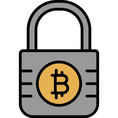 Kilit. Web simgesi basit illüstrasyon