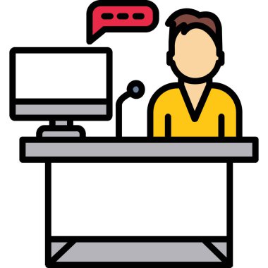 Müşteri Hizmetleri. Vektör illüstrasyonu