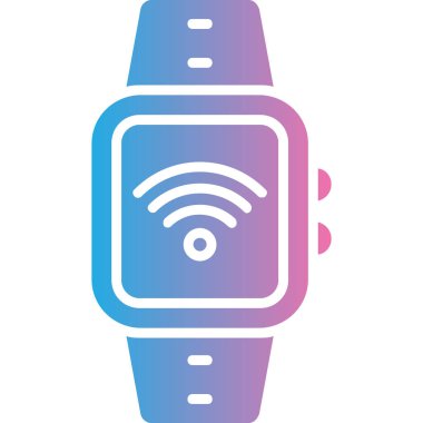 Akıllı saat simgesine sahip akıllı twatch, vektör illüstrasyon tasarımı