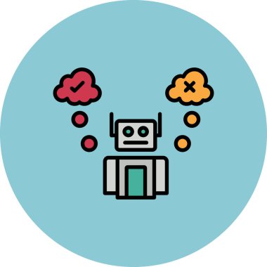 Robot simgesinin vektör illüstrasyonu