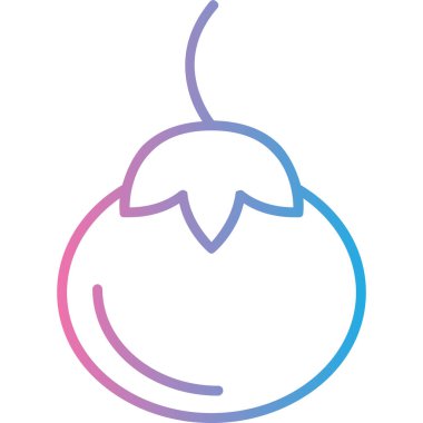 Kiraz. Web simgesi basit illüstrasyon