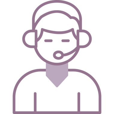 Kulaklık, illüstrasyon, vektör, beyaz arka planda olan adam..