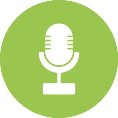 Mikrofon. Web simgesi basit illüstrasyon