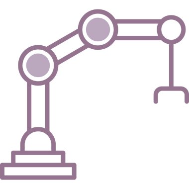 Robotik kol simge vektör çizim