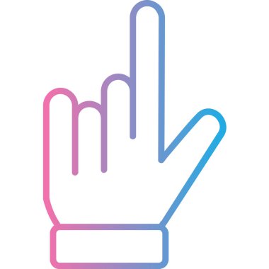 parmak hareketi simgesi, vektör illüstrasyonu