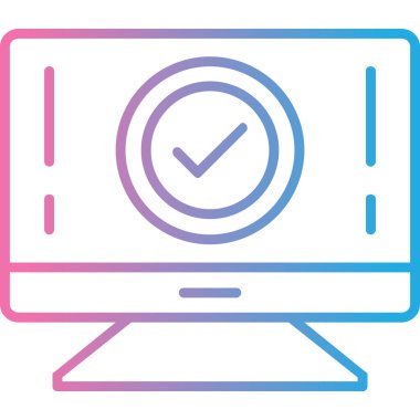 Bilgisayar. Web simgesi basit illüstrasyon