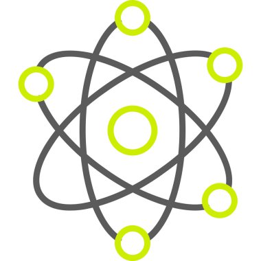 Atom simgesi. vektör illüstrasyonu