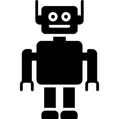 robot düz vektör simgesi
