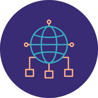 İnternet simgesi, vektör illüstrasyonu