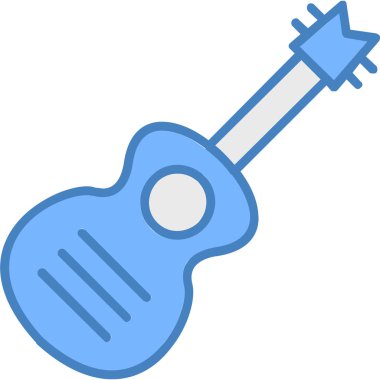 Gitar. Web simgesi basit illüstrasyon