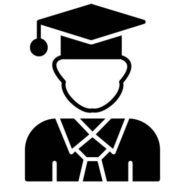 Mezun. Web simgesi basit illüstrasyon