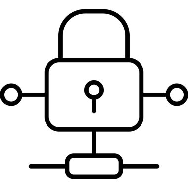 veri merkezi vektör çizgisi simgesi