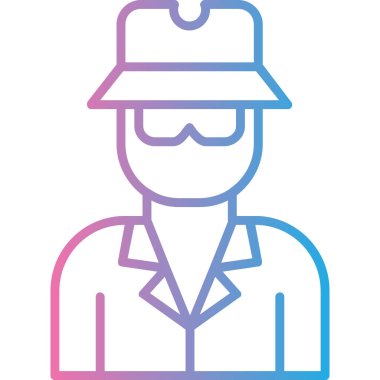 Mühendis simgesi vektör çizimi tasarımı