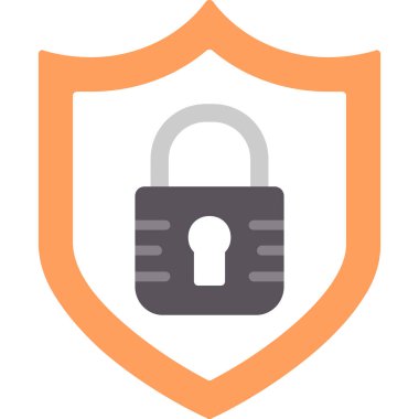 güvenlik kilidi renkli vektör simgesi.