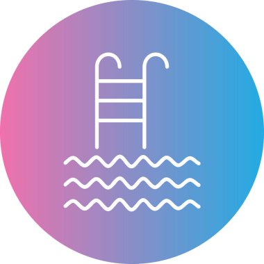 yüzme ikonu vektör illüstrasyonu