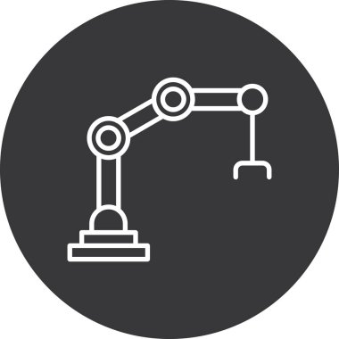Robotik kol simge vektör çizim