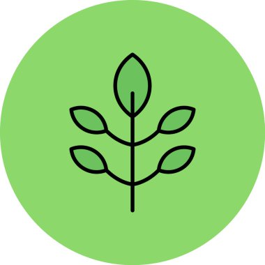 Çemberli bir yaprağın vektör çizimi