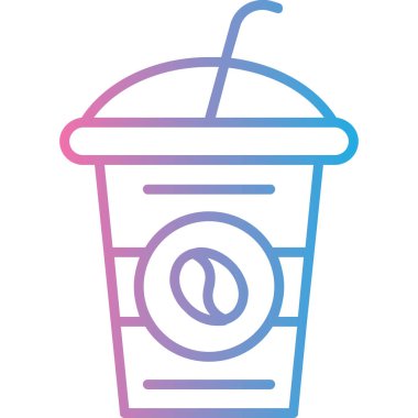 Kahve. Web simgesi basit illüstrasyon