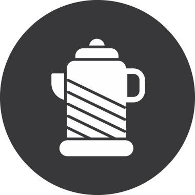 Çay fincanı çay ikonu ana hatlarıyla