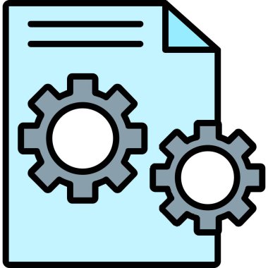 belge dosya simgesi renk dış hat vektörü