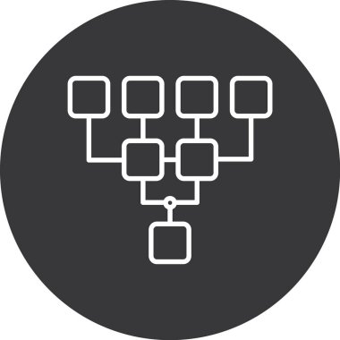 Bir ağ simgesinin vektör illüstrasyonu