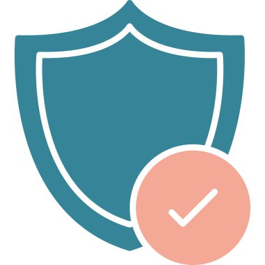 kalkan ikon vektör illüstrasyonu