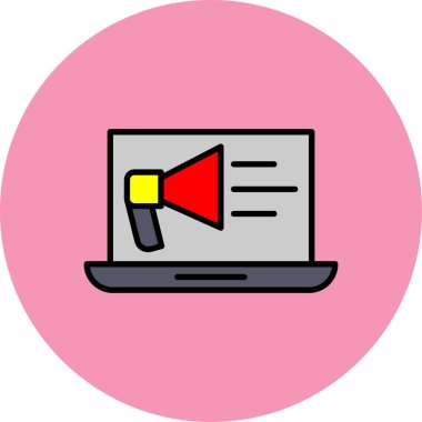 Dizüstü bilgisayar simgesi vektör çizimi