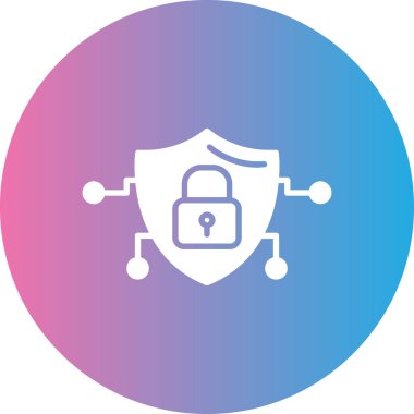 Güvenlik simgesinin vektör illüstrasyonu